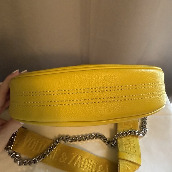 Zadig & Voltaire Moonrock Mini Chain Shoulder Crossbody Hand Bag Yellow - EUC - Picture 6 of 10